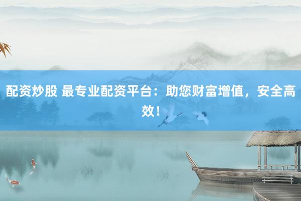 配资炒股 最专业配资平台：助您财富增值，安全高效！