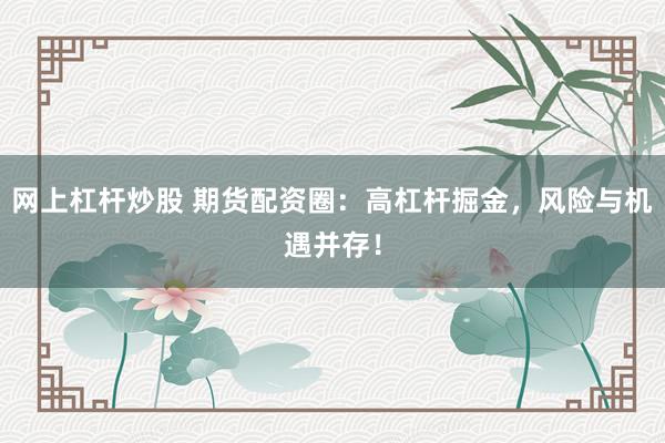 网上杠杆炒股 期货配资圈：高杠杆掘金，风险与机遇并存！