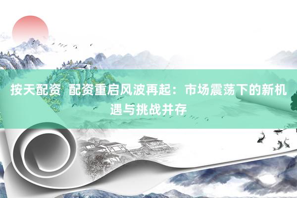 按天配资  配资重启风波再起：市场震荡下的新机遇与挑战并存